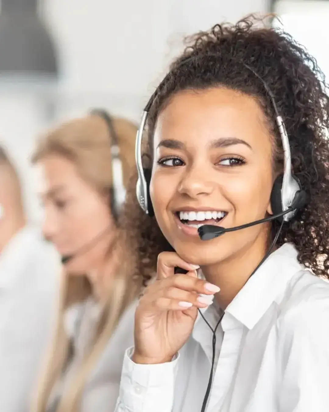 friendly service support person